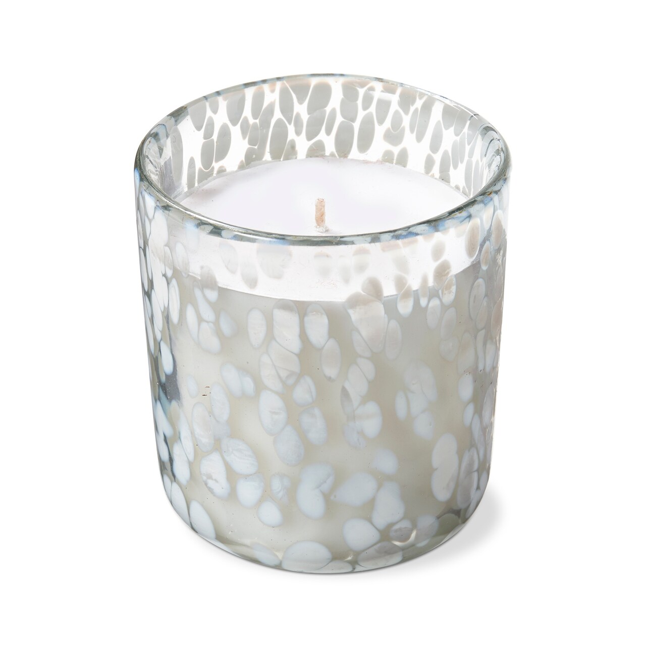 Confetti Scented Soy Paraffin Wax Candle with White Patterned Glass Container 4.0L x4.0W x 4.25H Burn Time 40 Hours